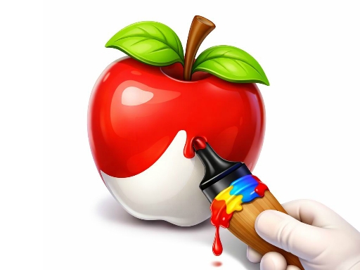 Easy Apple Coloring Book cover